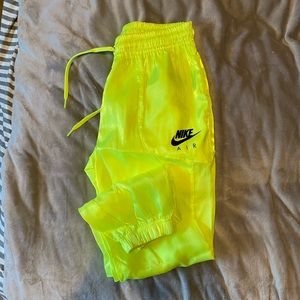 Sheer Nike Air Joggers in Volt